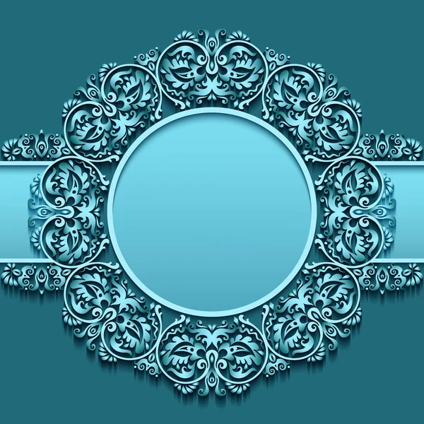 Soyut vektör süslemesel doğa renk vintage çerçeve.