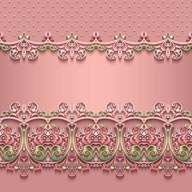 Soyut vektör süslemeli doğa vintage çerçeve.