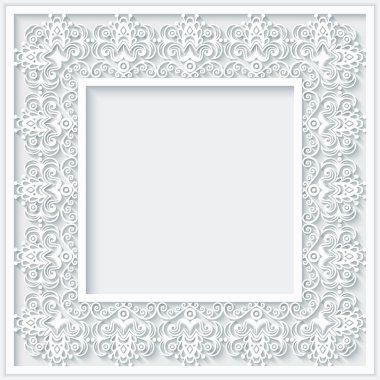 Soyut vektör süslemeli doğa vintage çerçeve.