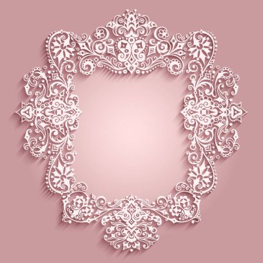 Vektör soyut süsleme doğa vintage çerçeve.