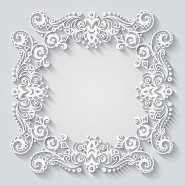 Vektör soyut süsleme doğa vintage çerçeve.