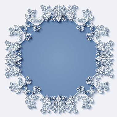 Vektör soyut süsleme doğa vintage çerçeve.