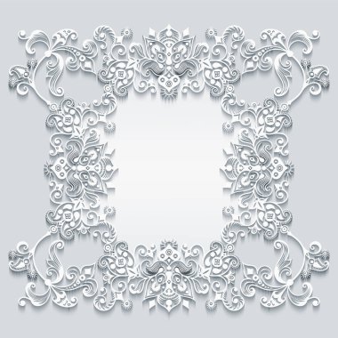 Vektör soyut süsleme doğa vintage çerçeve.