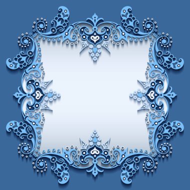 Vektör soyut süsleme doğa vintage çerçeve.