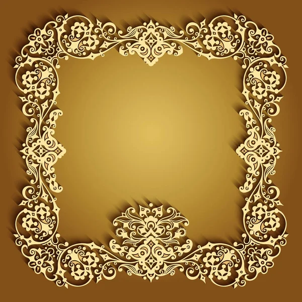 Vector abstract ornamental nature vintage frame. — Stock Vector