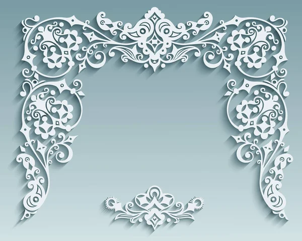 Vettore astratto natura ornamentale cornice vintage. — Vettoriale Stock