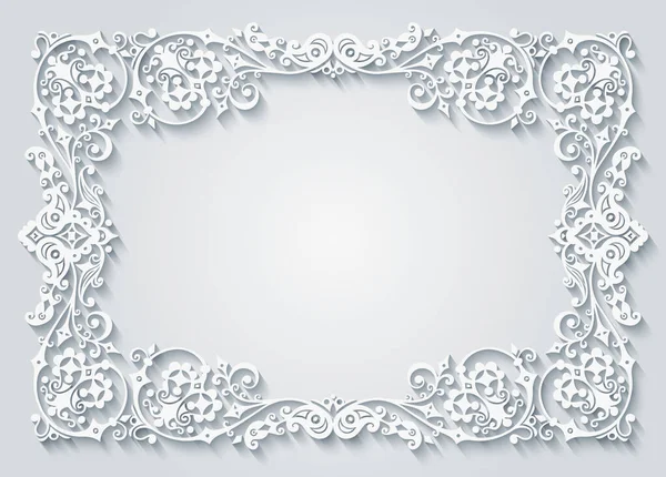 Vector abstract ornamental nature vintage frame. — Stock Vector