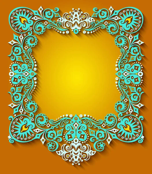 Vector abstracto ornamental naturaleza vintage marco . — Vector de stock