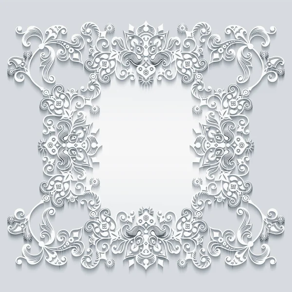 Vector abstract ornamental nature vintage frame. — Stock Vector