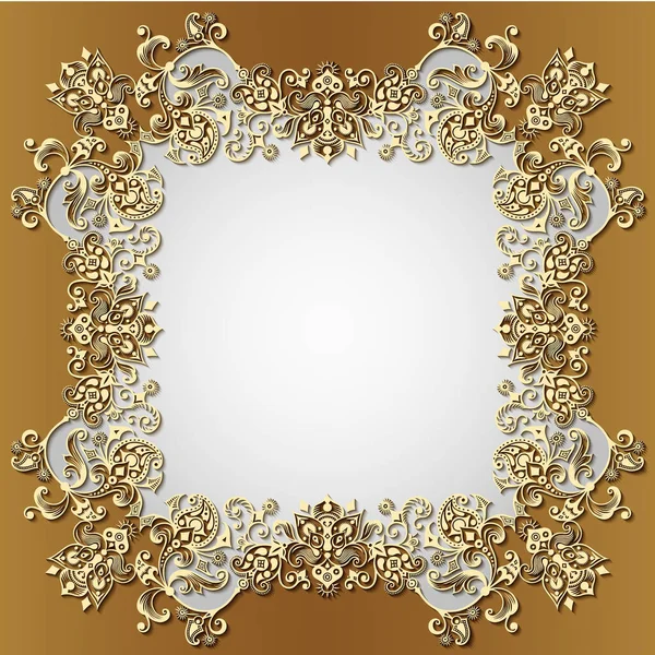 Vector abstract ornamental nature vintage frame. — Stock Vector