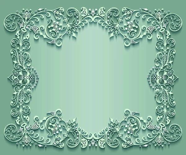 Vector abstract ornamental nature vintage frame. — Stock Vector