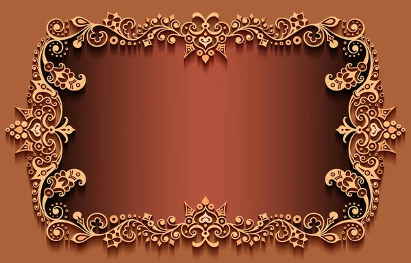 Vector abstract ornamental nature vintage frame. — Stock Vector