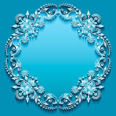 Vektör soyut süsleme doğa vintage çerçeve.