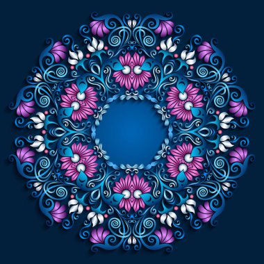 Vektör süsleme doğa klasiği illüstrasyonu.