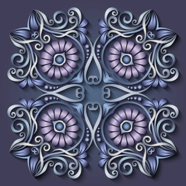 Vektör süsleme doğa klasiği illüstrasyonu.