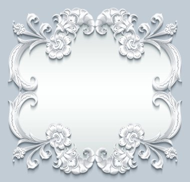 Çiçek vektör vintage kenarı