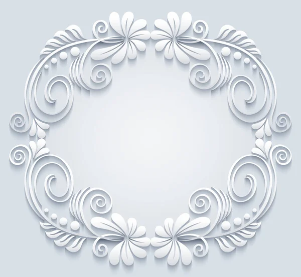 Abstract vector ornamental nature vintage frame. — Stock Vector