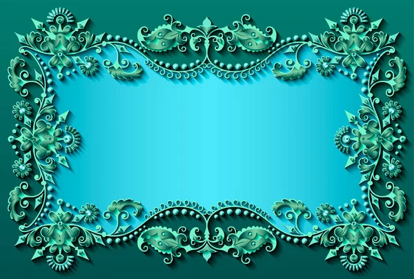 Vector abstracto ornamental naturaleza vintage marco . — Vector de stock