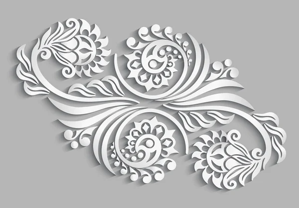 Vektör çiçek elementleri. 3d etkisi taklit