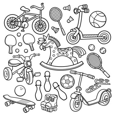 Çizgi film çizimleri, el çizimleri, oyuncak setleri..