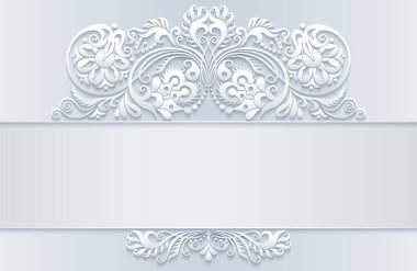 Soyut vektör süslemeli doğa vintage çerçeve.