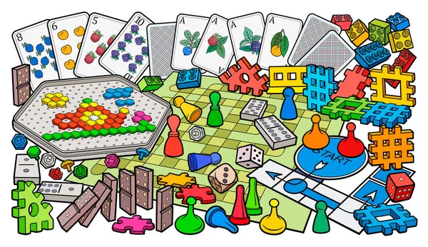 Doodle Meeple Board Game Figurines Stock Vector (Royalty Free