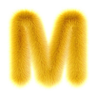 3D ördek yavrusu yaratıcı, şirin kürk harfli M