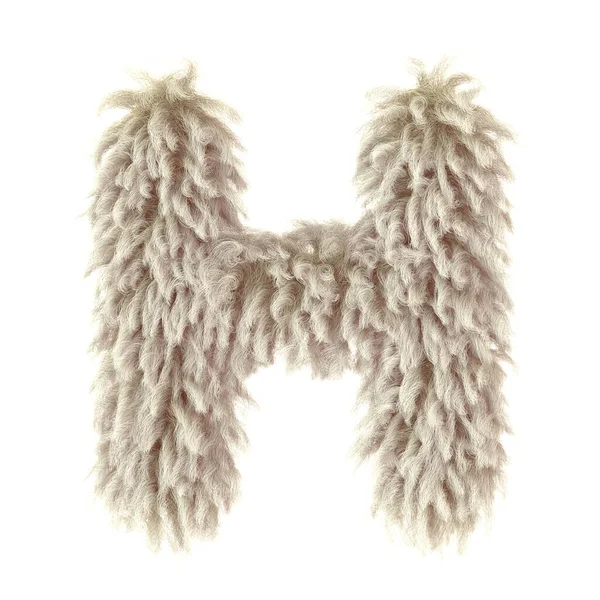 3D vahşi hayvan kürkü H harfi.