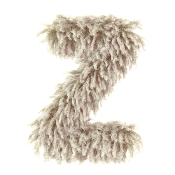 3d animale selvatico pelliccia lettera Z — Foto Stock