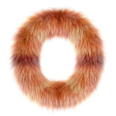 3d Fox çizgi filmi Komik yaratıcı kürk harfi O