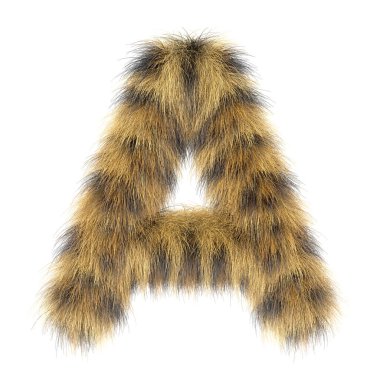 3d Leopar yaratıcı komik kürk harfi A