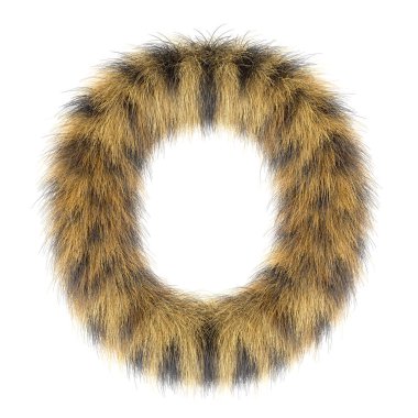 3d Leopar yaratıcı komik kürk harfi.