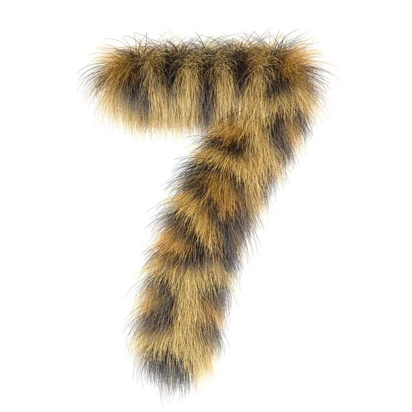 3d  Leopard  creative decorative fur number 7 — Stock Photo, Image