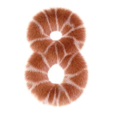 3D zürafa çizgi filmi Komik yaratıcı kürk numara 8