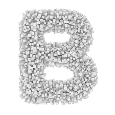 3D Bricks yaratıcı karikatür şirin dekoratif harf B