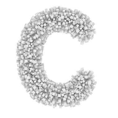 3D Bricks yaratıcı çizgi film sevimli dekoratif harf C