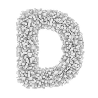 3D Bricks yaratıcı karikatür şirin dekoratif harf D
