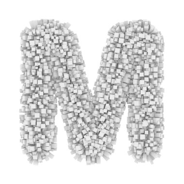 3D Bricks yaratıcı karikatür şirin dekoratif harf M