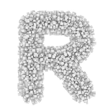 3D Bricks yaratıcı karikatür şirin dekoratif harf R