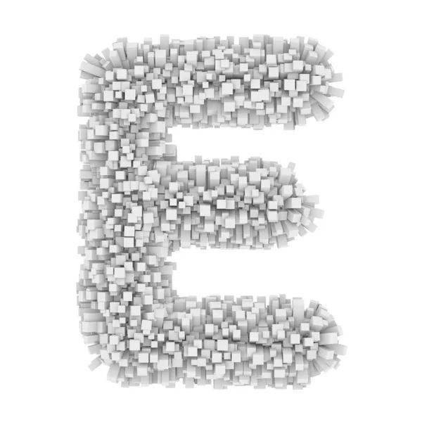 3D Bricks yaratıcı çizgi film sevimli dekoratif harf E — Stok fotoğraf