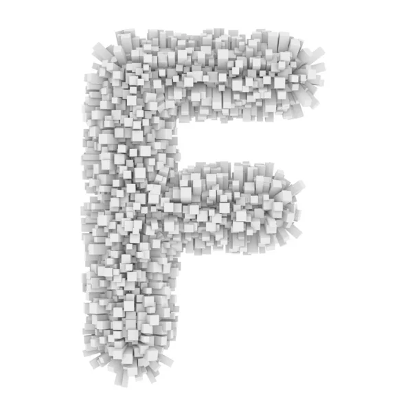 3d cegły kreatywne kreskówka cute dekoracyjne litery F — Zdjęcie stockowe