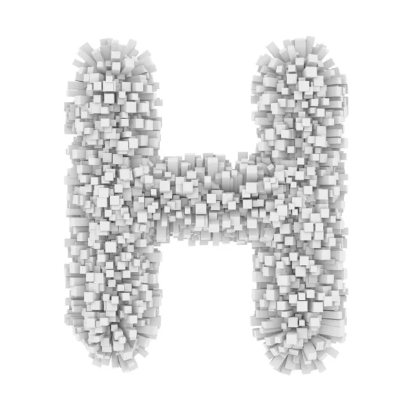 3D砖头创意漫画可爱装饰字母H — 图库照片