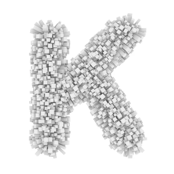 3d cegły kreatywne kreskówki cute dekoracyjne litery K — Zdjęcie stockowe