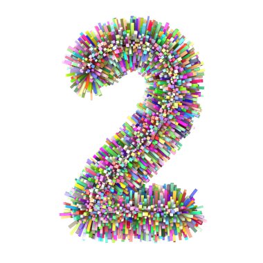 3d Çoklu Renkli Tuğlalar Yaratıcı şirin dekoratif numara 2