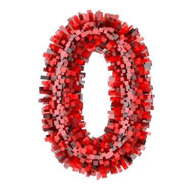 3D Red Bricks yaratıcı çizgi film dekoratif numarası 0