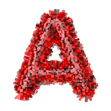 3D Red Bricks karikatür yaratıcı dekoratif harf A