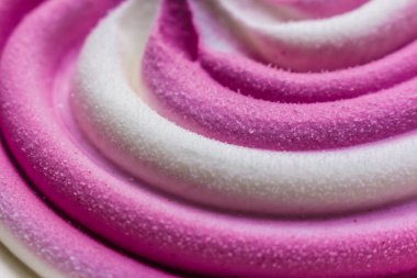Pembe İtalyan dondurma bir ridged desen arka plan dokusu ile dönen