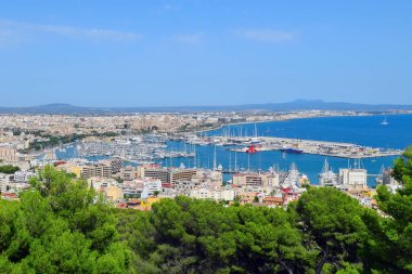 Palma de Majorca körfezinin en üst veiw 'i