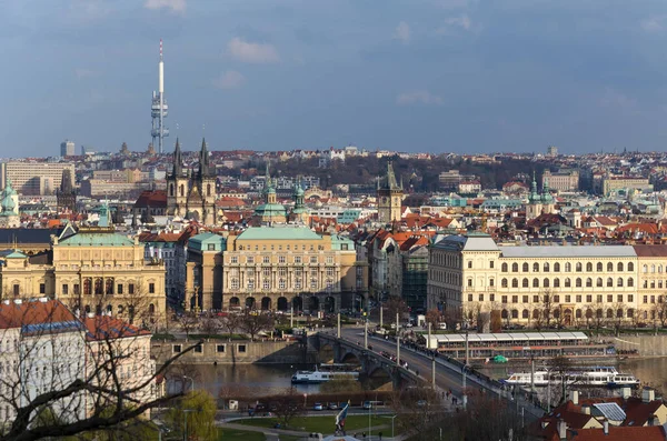 Stadtlandschaft Von Prag Mit Seinen Historischen Gebäuden Prag Tschechische Republik — Stockfoto