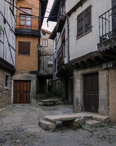 Calles Del Pueblo Medieval Alberca Salamanca España — Foto de Stock